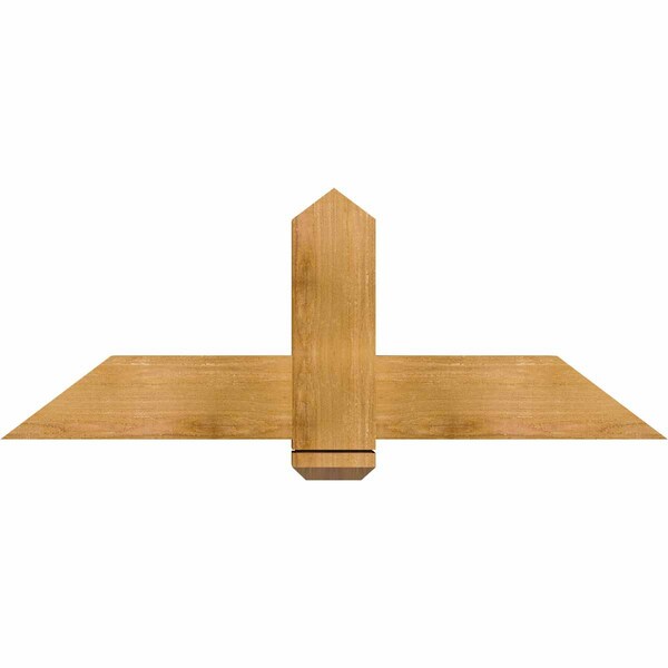 Ekena Millwork Eugene Rough Sawn Timber Gable Bracket, Western Red Cedar, 48"W x 18"H x 4"D x 6"F, 9/12 Pitch GBW048X18X0406EUG00RWR - main